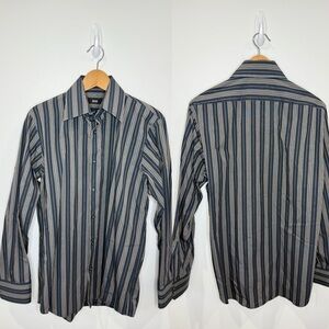 Boss Stripe Men’s Button Up Dress Shirt 15 1/2, 32/33